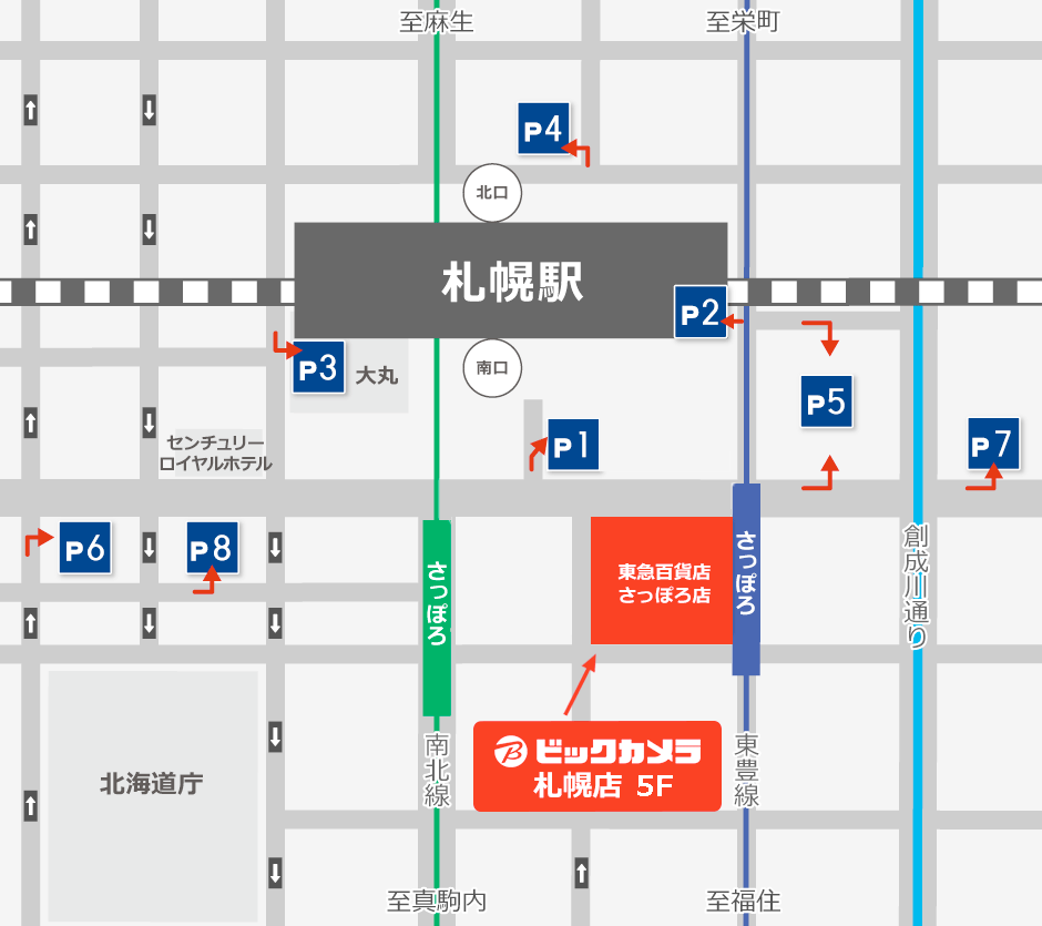 BicCamera 札幌店地图